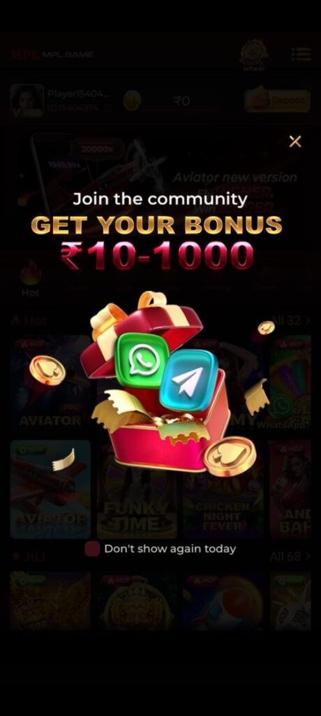 MPL Game APK Android application and gaming interface
